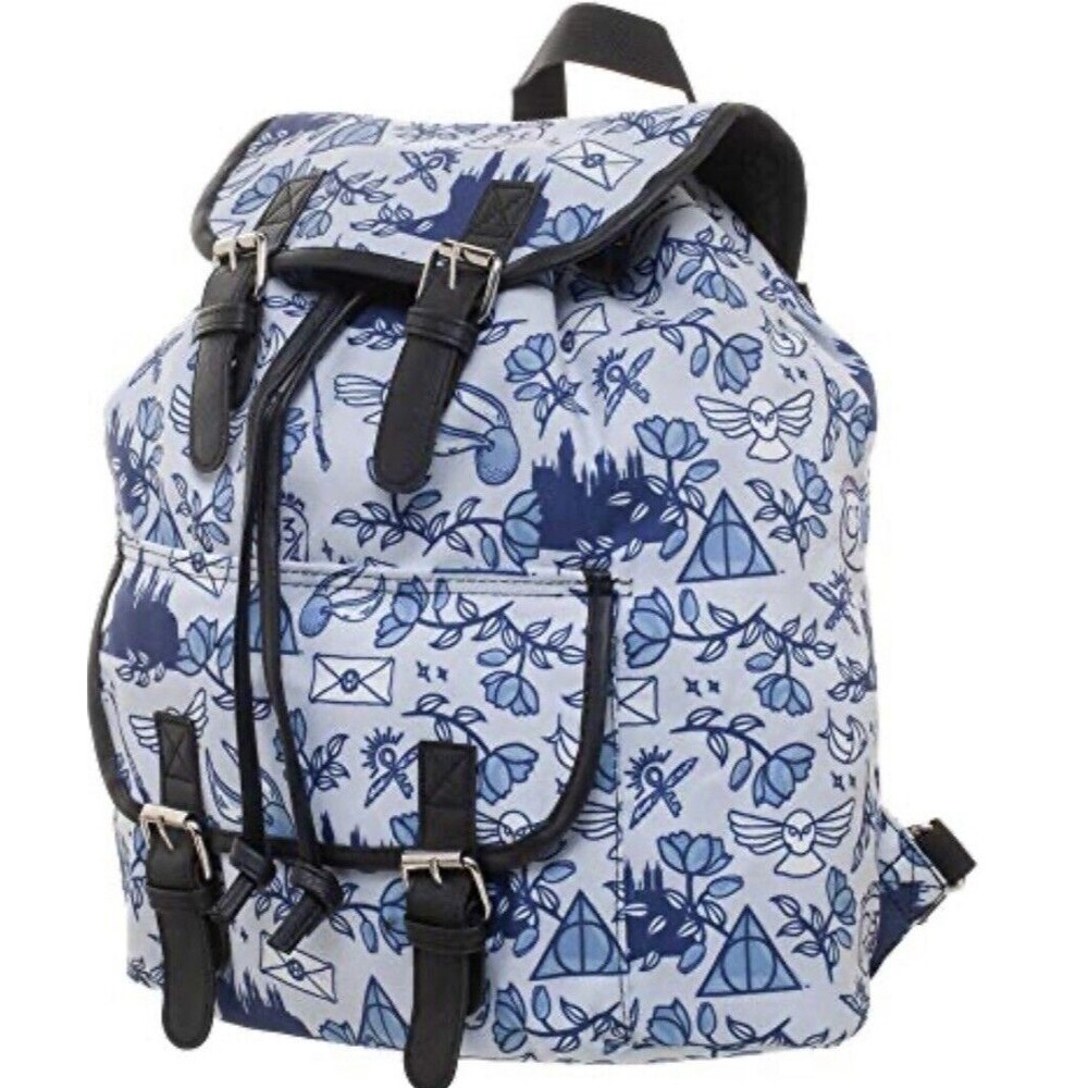 Harry Potter Knapsack Accessory Backpack Hogwarts Blue Print